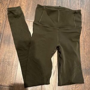 Like New: One worn once. Lululemon Forest Green Leggings